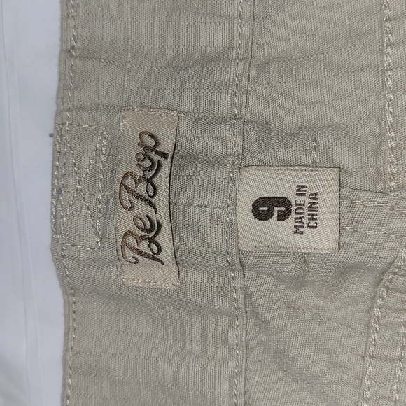 Bebop Size 9 Beige Wide Leg Cargo Bermuda Shorts/Capris - Picture 13 of 16